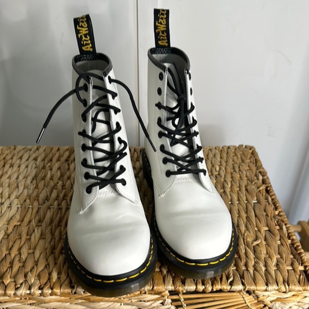 Dr. Martens White Combat Boots